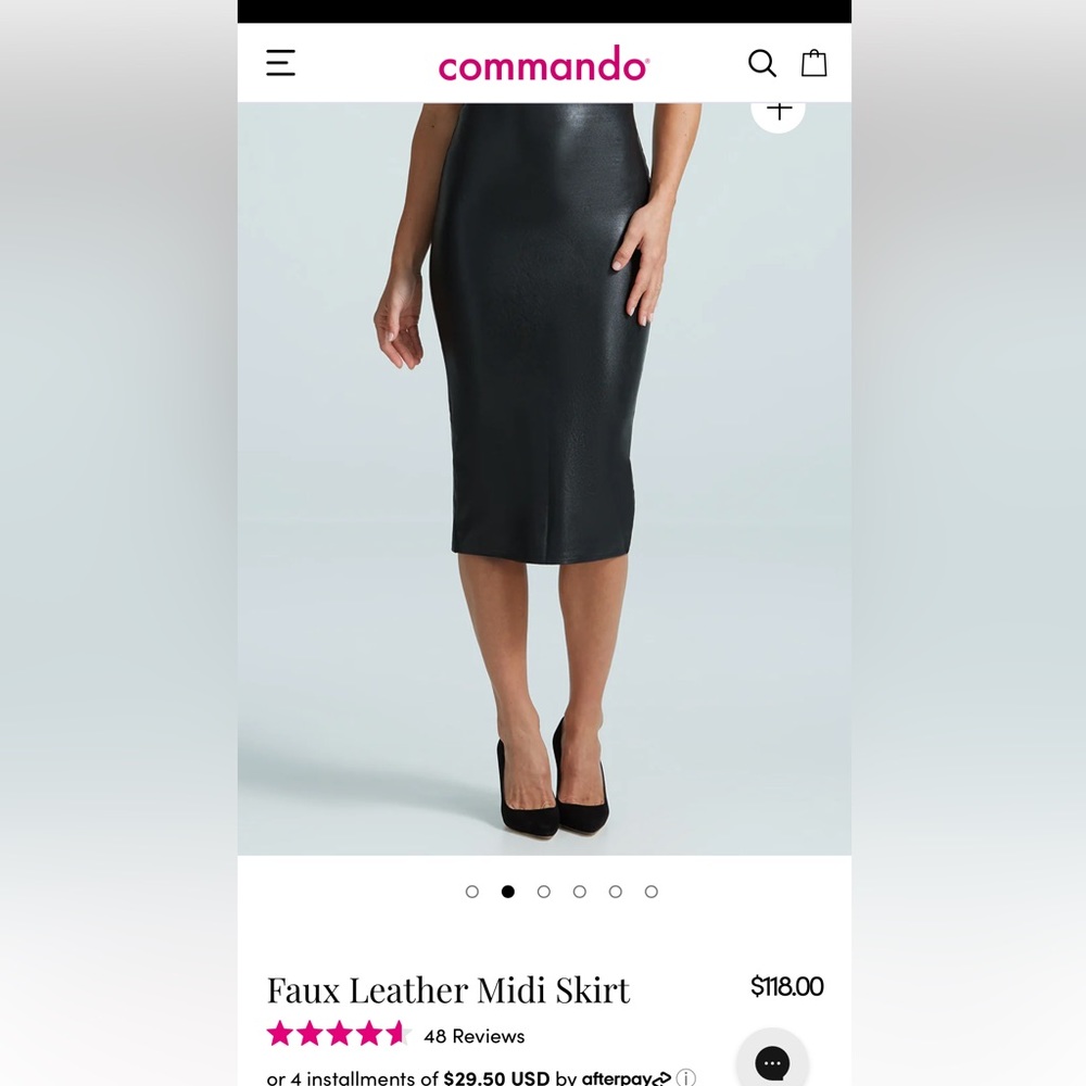 Commando faux leather skirt, nwot, tried on only, size large